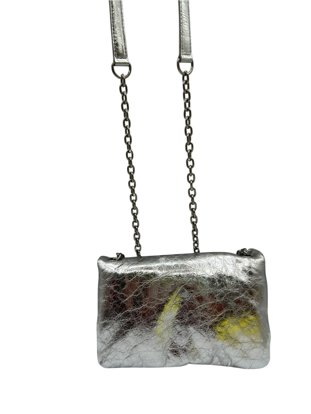 BALENCIAGA Nano Monaco Metallized Leather Bag - Picture 7 of 16